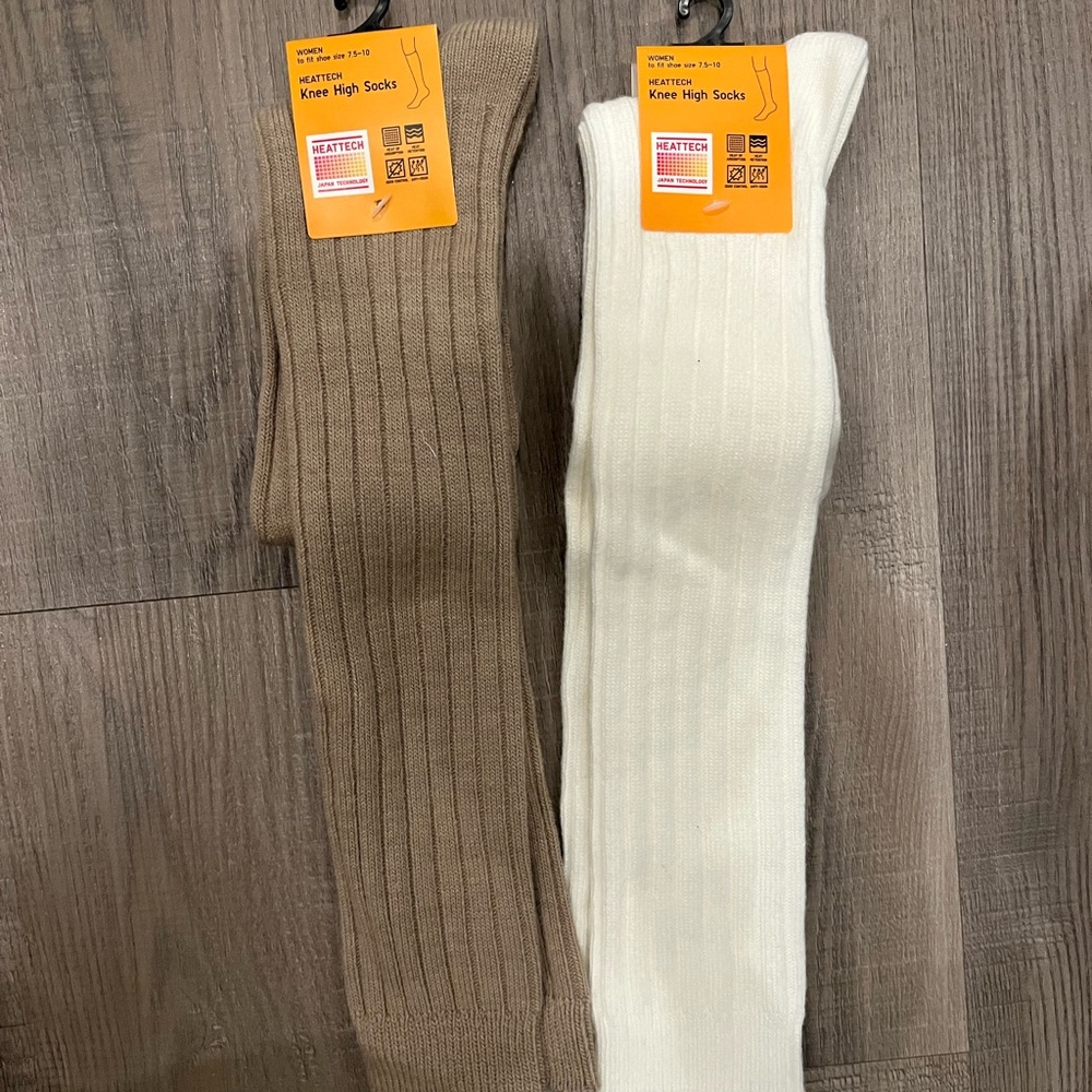 NWT Uniqlo HEATTECH Knee High Socks Women’s 7.5-10